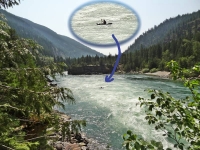 Kayaker just over the Falls