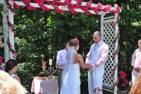 Madison and Dennis exchanging vows