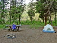 Campsite At Bonaparte Lake
