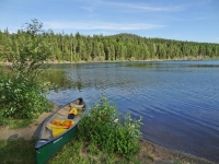 Lost Lake with canoe
