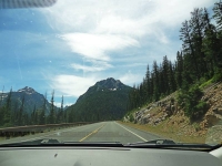 Driving toward Washington Pass