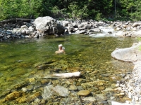 Nan in swimming hole