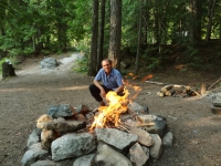 Neil enjoying his fire