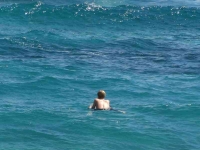 Quentin waiting for a wave