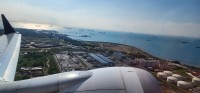 Airborne view of Singapore airport
