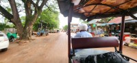 Dirt street in village
