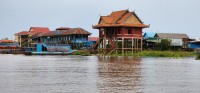 Cambodia architecture house on stilts