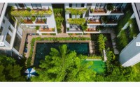 Drone view of Bayon Modern Residence