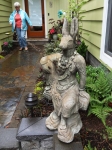 Statue in front of house