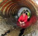 Nan on the Salmon Slide