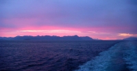 Gorgeous sunset departing Skagway