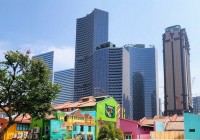 Arab Street with Highrises Behind