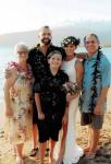 The wedded couple with Henry, Nan and Neil