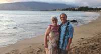 Nan and Neil on our Beach