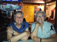 Jill and Grace at the food court