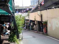 Thai street shops in underpass
