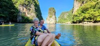 Nan and Neil with Limestone Piller
