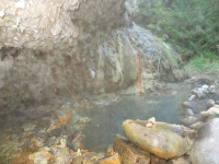 Steam rising above the pool