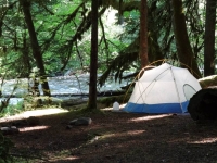 Tent in the sunlight