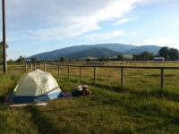 Tent site at Dunrovin Ranch